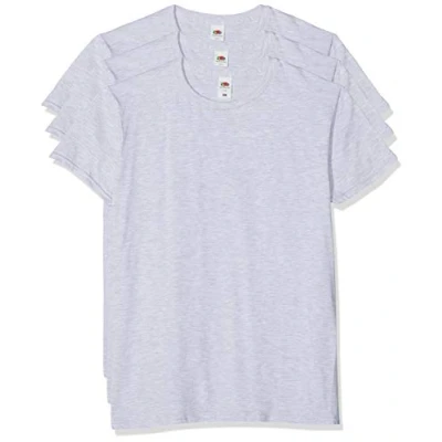 Imagen de Fruit of the Loom Iconic, Lightweight Ringspun tee, 3 Pack Camiseta, Gris (Heather Grey 94), Large (Size:L) (Pack de 3) para Hombre