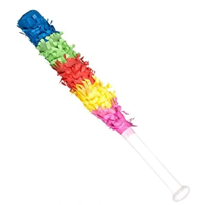 Imagen de Boland 30901 Murciélago de piñata, longitud 43 cm, multicolor, palo para fiesta, cumpleaños, caramelos, regalos, accesorios piñata