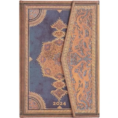 Imagen de Paperblanks Calendario de 12 meses 2024 índigo safávico, vertical, mini (100 x 140 mm)