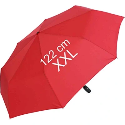 Imagen de Paraguas plegable, con apertura y cierre automático, extragrande de 122 cm, unisex Rojo RED 124