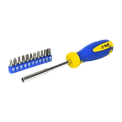 Imagen de S&amp;R Destornillador Portapuntas magnetico + de 12 puntas destornilladores 210 mm 250 011 100
