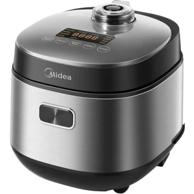 Imagen de Midea Arrocera con 9 funciones, 2L, 4 tazas, para 1 3 personas, tecnología de calefacción avanzada, 30 minutos Quick Rice, antiadherente, 24 horas calentamiento y temporizador, uso a vapor