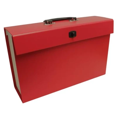 Imagen de Cathedral Products Estuche expandible de cartón con 21 bolsillos, color rojo