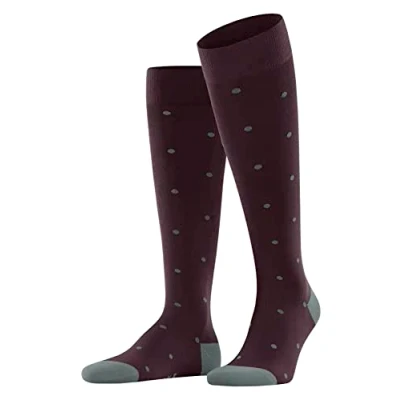 Imagen de FALKE Dot M KH algodón largo estampado 1 par, Calcetines largos Hombre, Rojo (Barolo 8597), 43 46