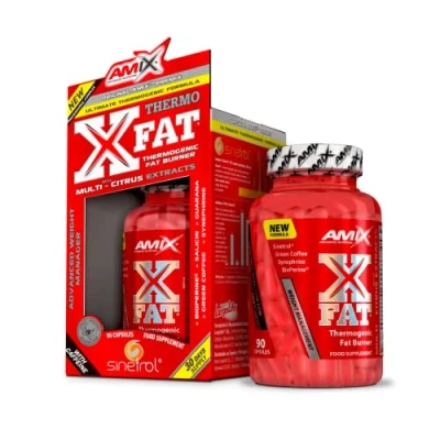 Imagen de Amix X Fat Thermogenic Burner Suplemento Alimenticio Quemador de Grasa Con 7 Ingredientes Alta Potencia Nutrición Deportiva Contiene 90 Cápsulas