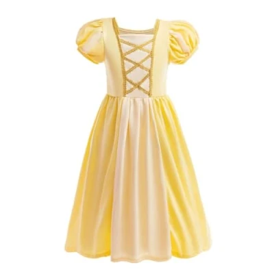 Imagen de Lito Angels Disfraz Vestido de Princesa Belle la Bella y Bestia Ropa Casual para Niñas Talla 9 10 años, Amarillo (Número etiqueta 140)