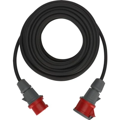 Imagen de Brennenstuhl Professional cable alargador de 25 m enchufe CEE 400V/16A (5 polos, conector CEE, para uso en exteriores, comercio y industria, Made in Germany) negro