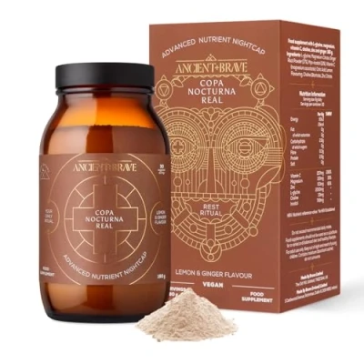 Imagen de Ancient + Brave True Nightcap 180g Tarro Zinc, Magnesio, Vitamina C, Rico en Aminoácidos Ayuda a la Digestión, Restaura y Rejuvenece el Sueño Toque de Limón Jengibre Caliente