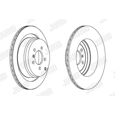 Imagen de JURID 563023JC 1 Disco de freno 354 20 5 ventilado revestido sin tornillos LAND ROVER: Range Rover 3