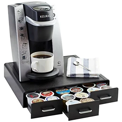 Imagen de Amazon Basics Coffee Pod Storage Drawer for K Cup Pods 36 Capacity, Negro 34.3 x 32.6 6.4 cm