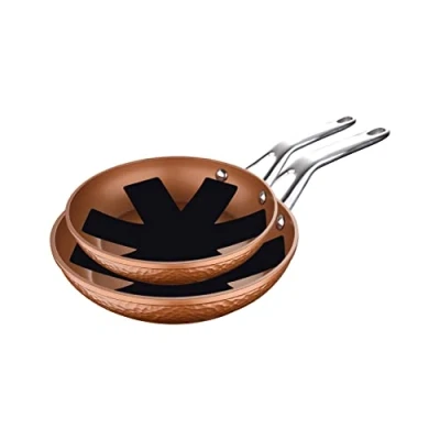 Imagen de SAN IGNACIO Origen Sartenes Antiadherentes Set de 2 Piezas 24 y 28 cm Diámetro Protectores Fabricadas con Aluminio Forjado Juego Aptas para Todo Tipo Cocinas