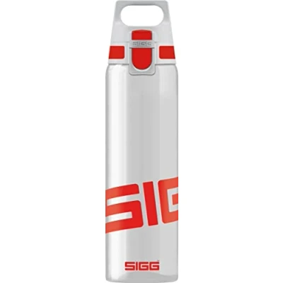Imagen de SIGG Total Clear ONE Red botella cantimplora (0.75 L), hermética sin sustancias nocivas, resistente y ligera de plástico tritán