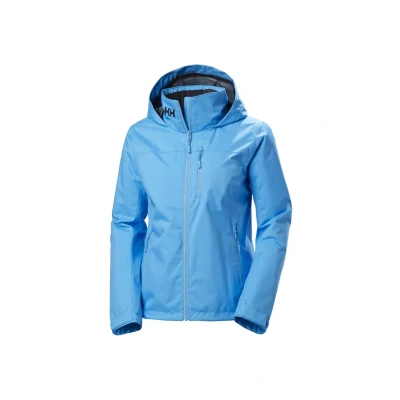 Imagen de Helly Hansen Sportswear Crew Chaqueta de capa intermedia con capucha para mujer, color cian 645, talla XL