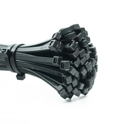 Imagen de ERKO 100 unidades de bridas para cables profesionales 360 x 4,8 mm Soporte brida en negro, resistente a temperatura