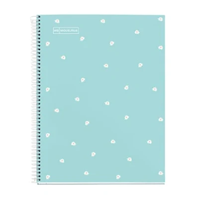 Imagen de Miquelrius Cuaderno Libreta A4, 1 Franja de Color, 80 Hojas Rayado Horizontal 7 mm, Papel 90 g/m² , 4 Taladros, Cubierta Dura Plastificada, Color Margarita Azul