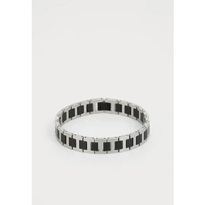 Imagen de Lacoste Metropole Pulsera silvercoloured/ black, Hombre, Talla: One Size, Silver coloured/ black