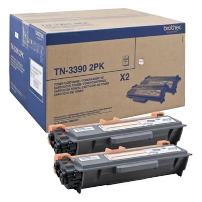 Imagen de Brother TN 3390 Twin Original Negro 2 pieza(s) Tóner para impresoras láser (12000 páginas, Negro, pieza(s))
