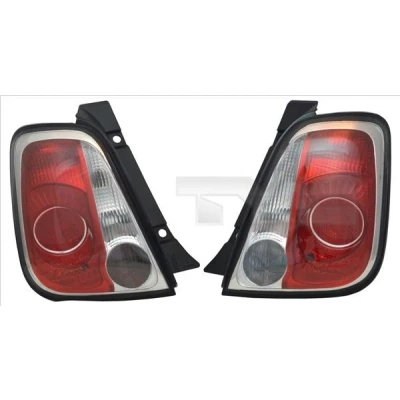 Imagen de TYC 11 11283 21 2 Piloto trasero derecha negro sin portalámparas FIAT: 500 Hatchback