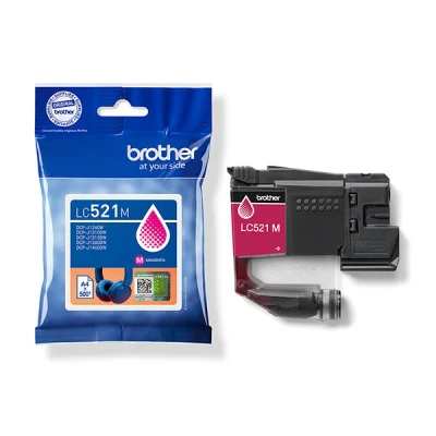 Imagen de Brother LC521M Cartucho de Tinta auténtico, Color Magenta