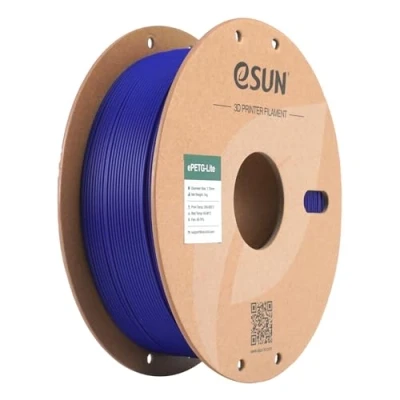 Imagen de eSUN filamento PETG de 1,75 mm, alta tenacidad, bobina 1 kg (2,2 lbs), impresión 3D para impresora 3D, monocolor azul