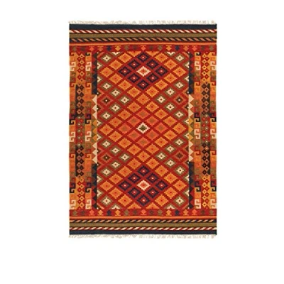 Imagen de Kilim Carpets by Jalal Alfombra Sivas 1 Rojo/Multicolor 60 X 200 cm