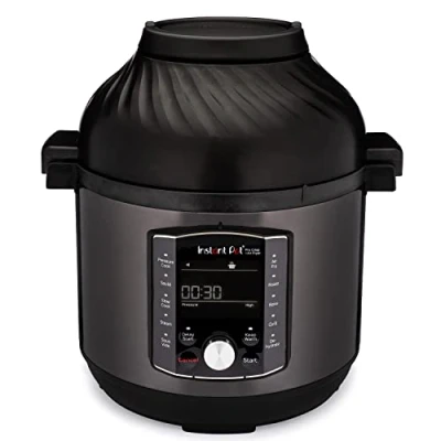Imagen de Instant Pot Pro Crisp 11 en 1 Olla Eléctrica a Presión Multiusos con Función de Freidora Aire, Vaporera, Cocción Lenta, Parrilla, Sous Vide, Deshidratadora, 7,6 L, Acero inoxidable