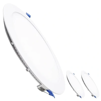 Imagen de LED ATOMANT Pack 3x Downlight Panel Extraplano Redondo 225mm 20W, CCT (Selector de Color Blanco Calido, Neutro y Frio), Corte 205mm, 2100 lumenes, Driver incluido