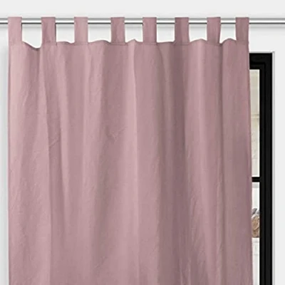 Imagen de Soleil d&#039;ocre Cortina con Ojales de Microfibra Lavada Boheme, Rosa (Viejo), 140 x 250 cm
