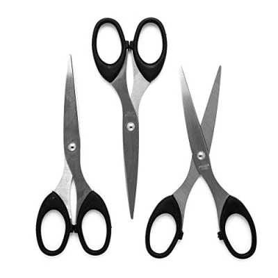 Imagen de Baker Ross Tijeras multiusos (Paquete de 3) acero inoxidable para hacer manualidades.