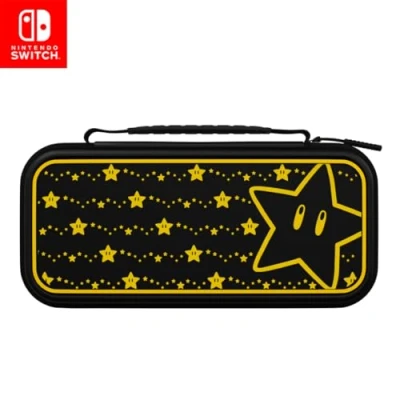 Imagen de Funda PDP Travel Case Plus Glow Stars, Para Nintendo Switch, Con cremallera, Negro y amarillo