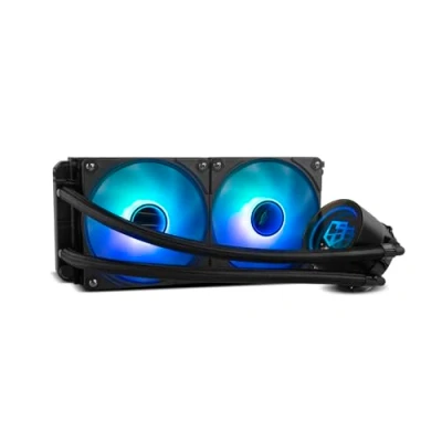Imagen de NOX XTREME PRODUCTS HUMMER M 240 Refrigeración líquida ARGB, Intel y AMD, 2 ventiladores 120mm control PMW, bomba con base de cobre efecto espejo infinito, radiador doble aluminio, color negro