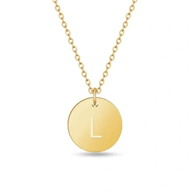 Imagen de GD GOOD.designs Collares para mujer con colgante iniciale L Oro I Collar letra Longitud 40+5 cm Cadena chapada en 18k