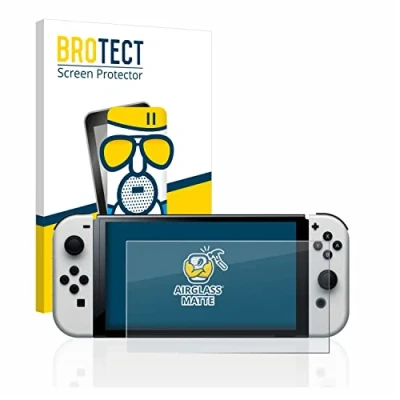 Imagen de BROTECT Protector Pantalla Mate Cristal para Nintendo Switch OLED Modell Protección Anti Reflejos