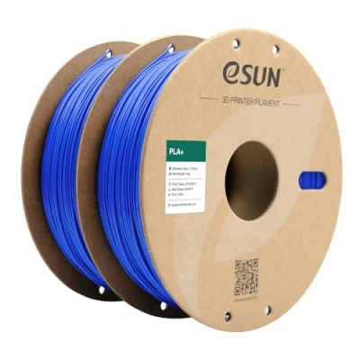 Imagen de eSUN Filamento PLA+ 1.75mm, Mejorado Tenacidad Impresora 3D PLA Plus, Precisión Dimensional +/ 0.03mm, 1KG por Carrete, 2 Carretes para Impresoras, Azul y