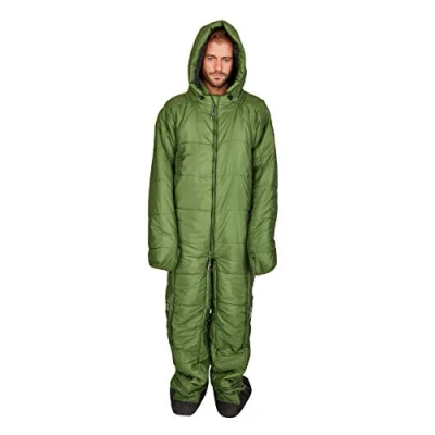 Imagen de Hygger Nanuk Garden Green S Original Saco de Dormir con Mangas y Perneras, cálido, Ligero Muy Plegable Gracias a su Relleno Thinsulate 3M