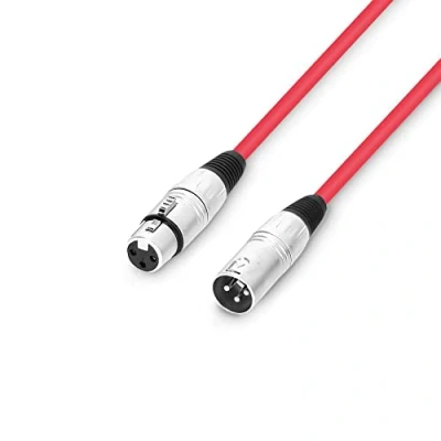 Imagen de Adam Hall Cables 3 Star MMF 0100 Cable de micrófono XLR hembra a macho, 1 m, color rojo