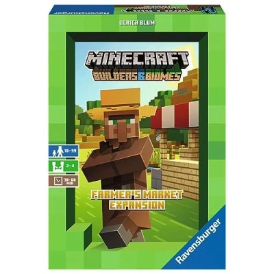Imagen de Ravensburger Minecraft Builders &amp; Biomes Farmer&#039;s Market Expansion Pack Strategy Board Game for Kids Age 10 Years Up (Requires Base Game)