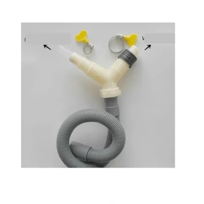 Imagen de CINDTRGA Adaptador en T de Drenaje, Accesorio for tubería Drenaje Lavadora y Secadora con Manguera extendida, Longitud 0,3 m