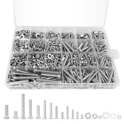 Imagen de Frevoitna 1080 Piezas M3 M4 M5 M6 Tuercas y Arandelas, Surtido de Tornillos, Tornillo Tuerca, Tuerca para Juego Tornillos con Kit Tornillería, Máquin