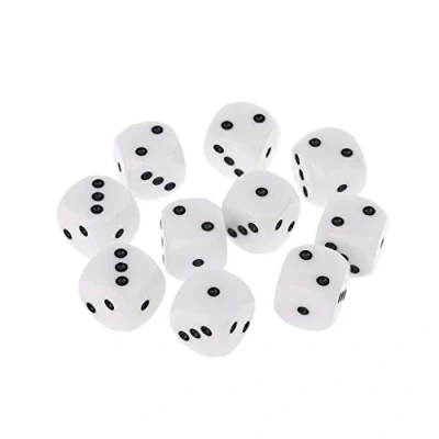 Imagen de Ocobudbxw 10 cuentas de 16 mm D3 seis caras para mazmorras y dragón D &amp; RPG poli juegos mesa escritorio