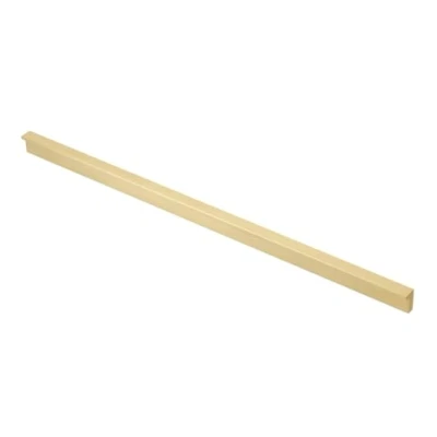 Imagen de GTV Pillar Tirador para muebles (aluminio, color oro claro, cepillado, delgado y elegante, altos, versátil, 360 x 18,5 10,7 mm, con tornillos, moderno funcional)