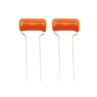 Imagen de CDE Sprague Orange Drop Condensadores Tono Polipropileno .068uF 715P 683J 200V para Guitarra o Bajo (Juego de 2）