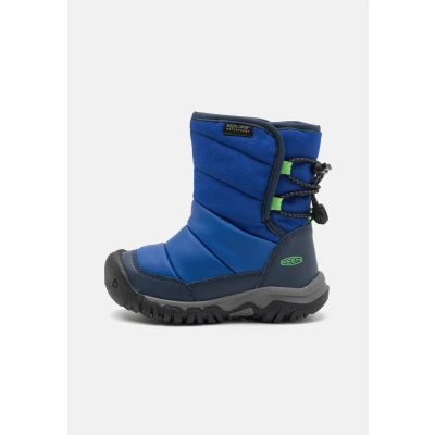 Imagen de KEEN Botas de nieve impermeables unisex Puffrider para niños, Naval Academy Surf, 25/26 EU