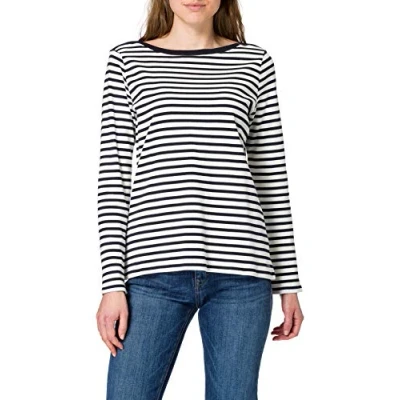 Imagen de TOM Tailor Denim Striped Longsleeve Camiseta de manga larga, Mujer, Talla: Medium, Navy/white