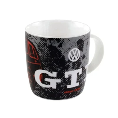 Imagen de BRISA VW Collection Taza de cerámica para café/té/cappuccino GTI Volkswagen (370 ml/GTI Front/Negro)