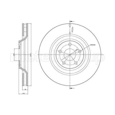 Imagen de METELLI Disco de freno AUDI: TT Coupé, Roadster 340,0mm 30,0mm 5 ventilado 23 1134C Discos freno,