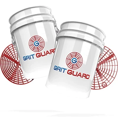 Imagen de detailmate Juego de cubos lavado GRITGUARD, perfecto para los 2 método cubos, bucket US 5GAL aprox. 20L + protectores suciedad Grit Guard ideal el a mano en coche