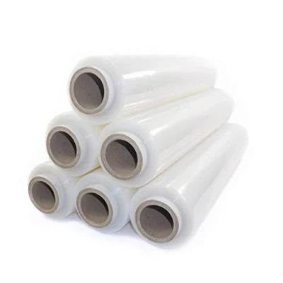 Imagen de Netuno 6x rollos de film estirable transparente DIN ancho 50cm espesor 23µm peso 2,5kg lámina elástica película polietileno retráctil industrial para embalaje paletas paquetes cajas mudanza manual
