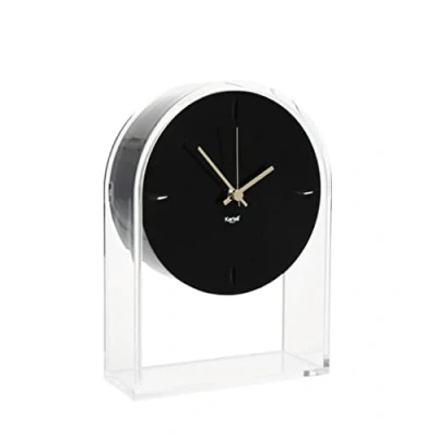 Imagen de Kartell Air du Temps Reloj de Mesa, Transparente, Plástico, Cristal/Negro, 21.5 x 8 30 cm