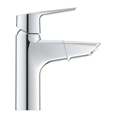 Imagen de Grohe Start QuickFix Grifo de lavabo monomando M (caño extraíble, vaciador push open, menor consumo agua, instalación rápida, altura 191mm), cromo, 24205003